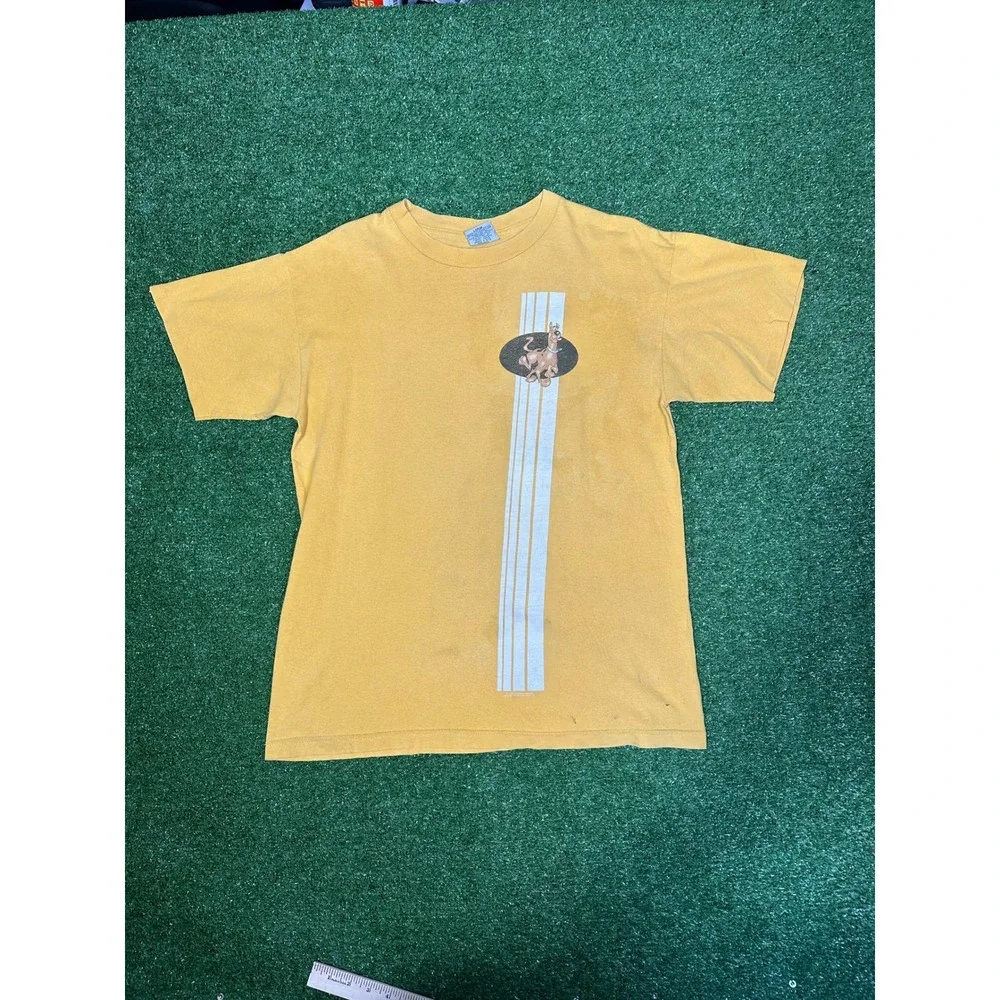 RARE Vintage 90s Scooby-Doo‎ T Shirt Mens Large Yellow Stanley Desantis